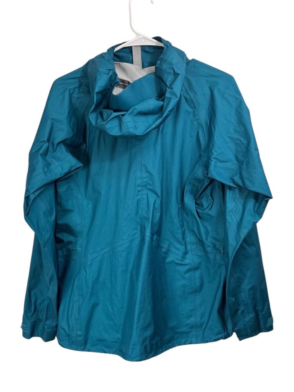 REI eVent Jacket Size Medium Teal Waterproof Hooded Rain Wind Outdoor Hiking - Picture 2 of 9
